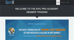 Desktop Screenshot of epicproacademy.com