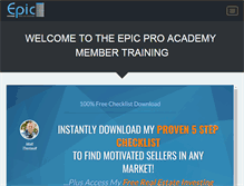 Tablet Screenshot of epicproacademy.com